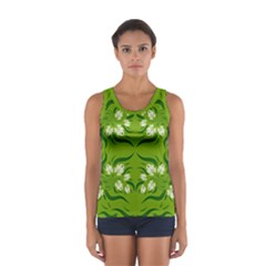 Floral Folk Damask Pattern  Sport Tank Top  by Eskimos