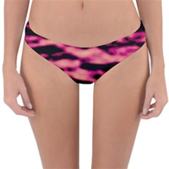 Pink  Waves Abstract Series No2 Reversible Hipster Bikini Bottoms by DimitriosArt