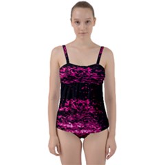 Rose Waves Flow Series 1 Twist Front Tankini Set by DimitriosArt