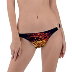Yellow Waves Flow Series 1 Ring Detail Bikini Bottom by DimitriosArt