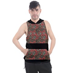 Floral Men s Sleeveless Hoodie by Sparkle