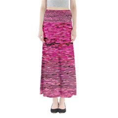 Pink  Waves Flow Series 1 Full Length Maxi Skirt by DimitriosArt
