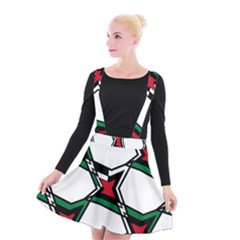Abstract Pattern Geometric Backgrounds   Suspender Skater Skirt by Eskimos