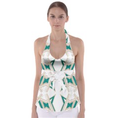 Abstract Pattern Geometric Backgrounds   Babydoll Tankini Top by Eskimos