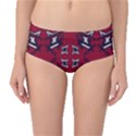 Abstract pattern geometric backgrounds   Mid-Waist Bikini Bottoms View1