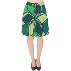 Abstract Pattern Geometric Backgrounds   Velvet High Waist Skirt by Eskimos
