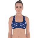 Floral pattern paisley style Paisley print.  Cross Back Hipster Bikini Top  View1