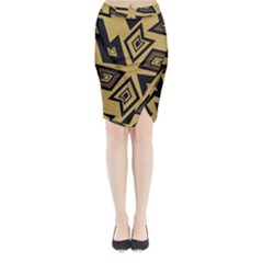 Abstract Pattern Geometric Backgrounds   Midi Wrap Pencil Skirt by Eskimos