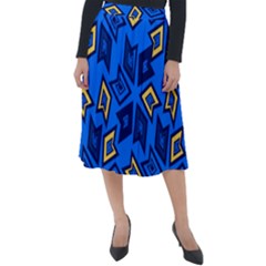 Abstract Pattern Geometric Backgrounds   Classic Velour Midi Skirt  by Eskimos