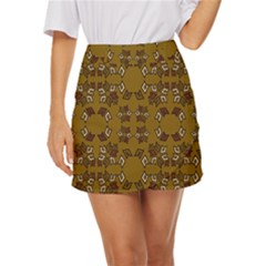 Abstract Pattern Geometric Backgrounds   Mini Front Wrap Skirt by Eskimos