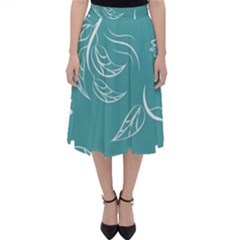 Folk Flowers Print Floral Pattern Ethnic Art Classic Midi Skirt by Eskimos
