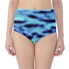 Blue Waves Flow Series 4 Classic High-waist Bikini Bottoms by DimitriosArt