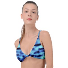 Blue Waves Flow Series 4 Knot Up Bikini Top by DimitriosArt