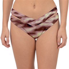 Pink  Waves Flow Series 7 Double Strap Halter Bikini Bottom by DimitriosArt
