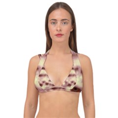 Pink  Waves Flow Series 10 Double Strap Halter Bikini Top by DimitriosArt