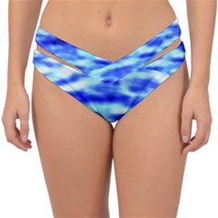 Blue Waves Flow Series 5 Double Strap Halter Bikini Bottom by DimitriosArt