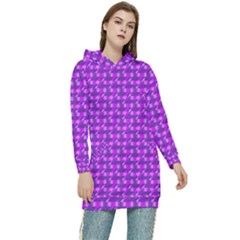 Digital Illusion Women s Long Oversized Pullover Hoodie by Sparkle