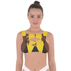 Abstract Pattern Geometric Backgrounds   Bandaged Up Bikini Top by Eskimos