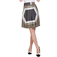 Abstract Pattern Geometric Backgrounds   A-line Skirt by Eskimos