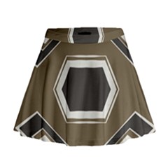 Abstract Pattern Geometric Backgrounds   Mini Flare Skirt by Eskimos