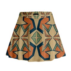 Abstract Pattern Geometric Backgrounds   Mini Flare Skirt by Eskimos