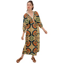 Abstract Pattern Geometric Backgrounds   Grecian Style  Maxi Dress by Eskimos