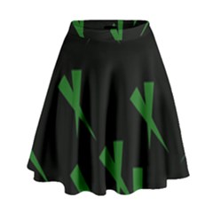 Abstract Pattern Geometric Backgrounds   High Waist Skirt by Eskimos