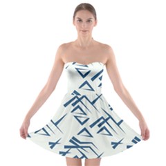 Abstract Pattern Geometric Backgrounds   Strapless Bra Top Dress by Eskimos