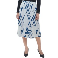 Abstract Pattern Geometric Backgrounds   Classic Velour Midi Skirt  by Eskimos