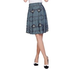 Abstract Pattern Geometric Backgrounds   A-line Skirt by Eskimos
