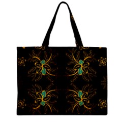 Floral Folk Damask Pattern  Zipper Mini Tote Bag by Eskimos
