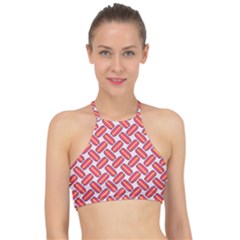 Abstract Cookies Racer Front Bikini Top by SychEva