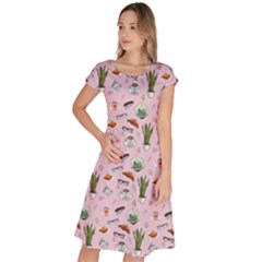 Office Time Classic Short Sleeve Dress by SychEva