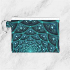 Fractal Canvas Cosmetic Bag (medium) by Sparkle