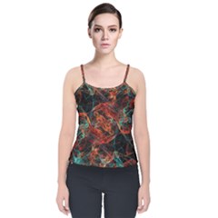Fractal Velvet Spaghetti Strap Top by Sparkle