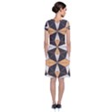 Abstract pattern geometric backgrounds   Short Sleeve Front Wrap Dress View2