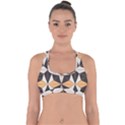 Abstract pattern geometric backgrounds   Cross Back Hipster Bikini Top  View1