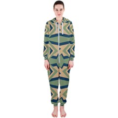 Abstract Pattern Geometric Backgrounds   Hooded Jumpsuit (ladies) by Eskimos