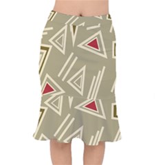 Abstract Pattern Geometric Backgrounds   Short Mermaid Skirt by Eskimos