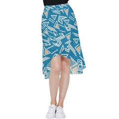 Abstract Pattern Geometric Backgrounds   Frill Hi Low Chiffon Skirt by Eskimos