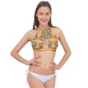Abstract pattern geometric backgrounds   Cross Front Halter Bikini Top View1