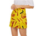 Abstract pattern geometric backgrounds   Mini Front Wrap Skirt View2