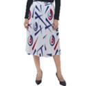 Abstract pattern geometric backgrounds   Classic Velour Midi Skirt  View1