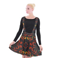 Abstract Pattern Geometric Backgrounds   Suspender Skater Skirt by Eskimos
