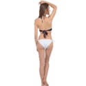 Abstract pattern geometric backgrounds   Cross Front Halter Bikini Top View2
