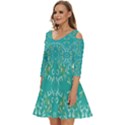 Abstract pattern geometric backgrounds   Shoulder Cut Out Zip Up Dress View2