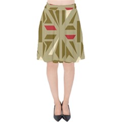Abstract Pattern Geometric Backgrounds   Velvet High Waist Skirt by Eskimos
