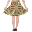 Abstract pattern geometric backgrounds   Velvet High Waist Skirt View2