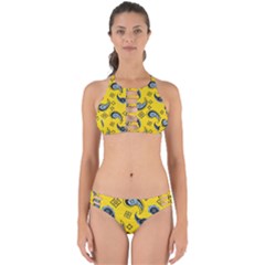 Floral Pattern Paisley Style Paisley Print  Doodle Background Perfectly Cut Out Bikini Set by Eskimos