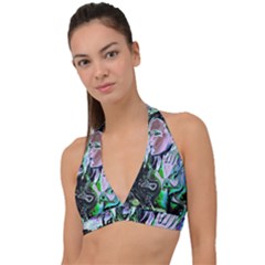 Glam Rocker Halter Plunge Bikini Top by MRNStudios